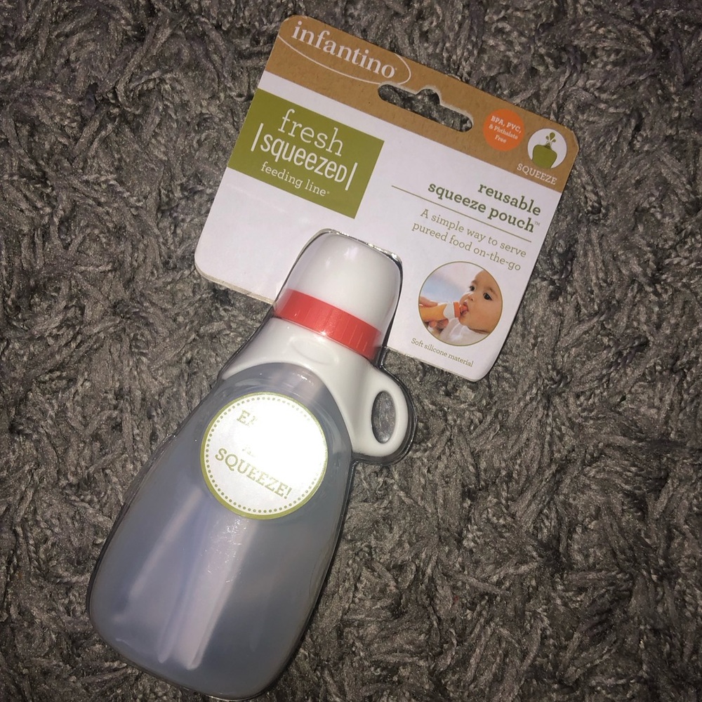 Infantino Fresh Squeezed Feeding Line Couple A Spoons & Reusable Squeeze Pouch - Picture 6 of 9